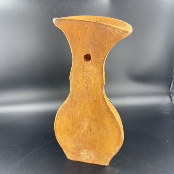 Mexican Folk Art Beaded Lizard On Pottery Wall Hanging Vase Vessel Alebrije VTG - Picture 12 of 15